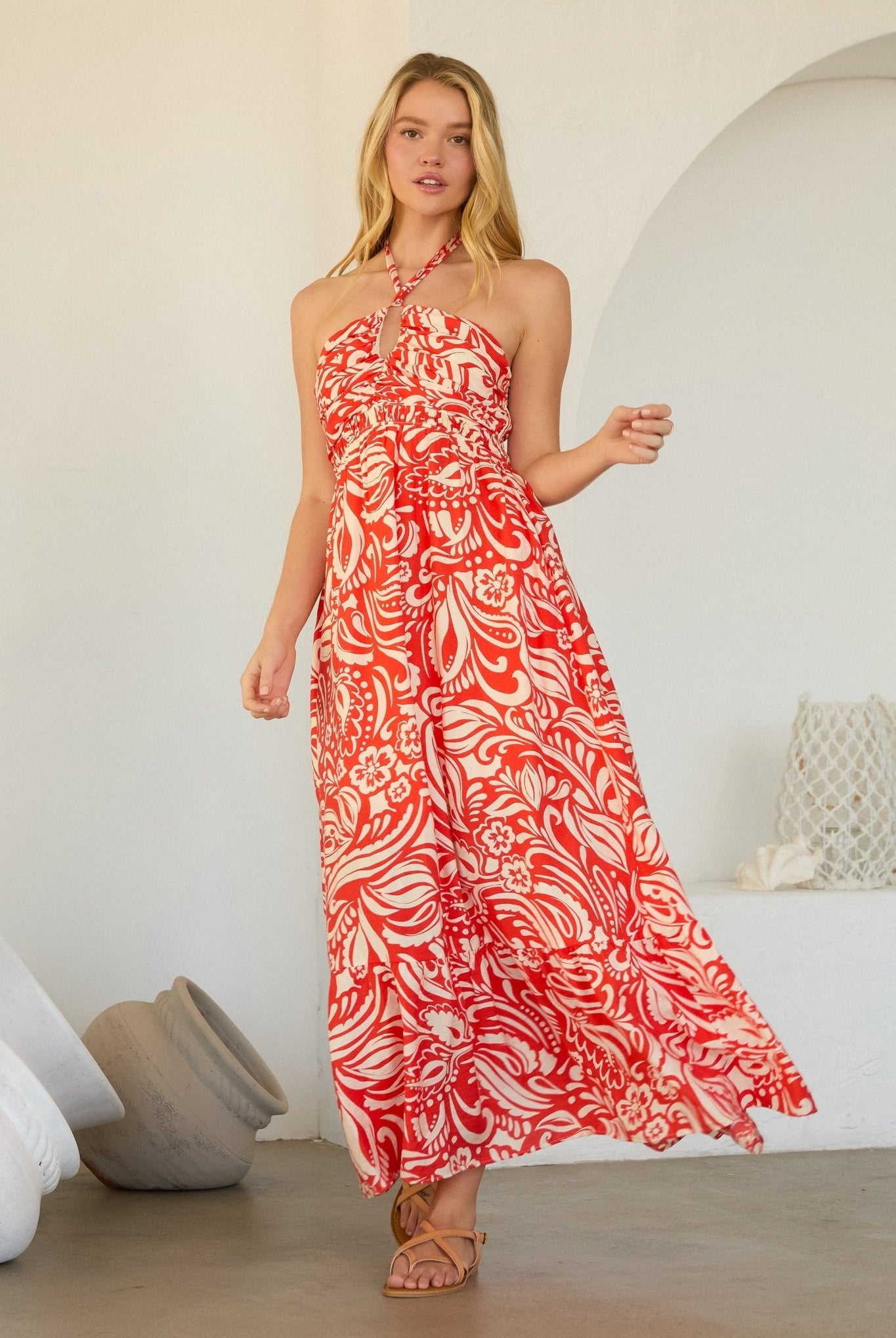 Rose & Lee Co Jemma Dress, Coral Event Dress