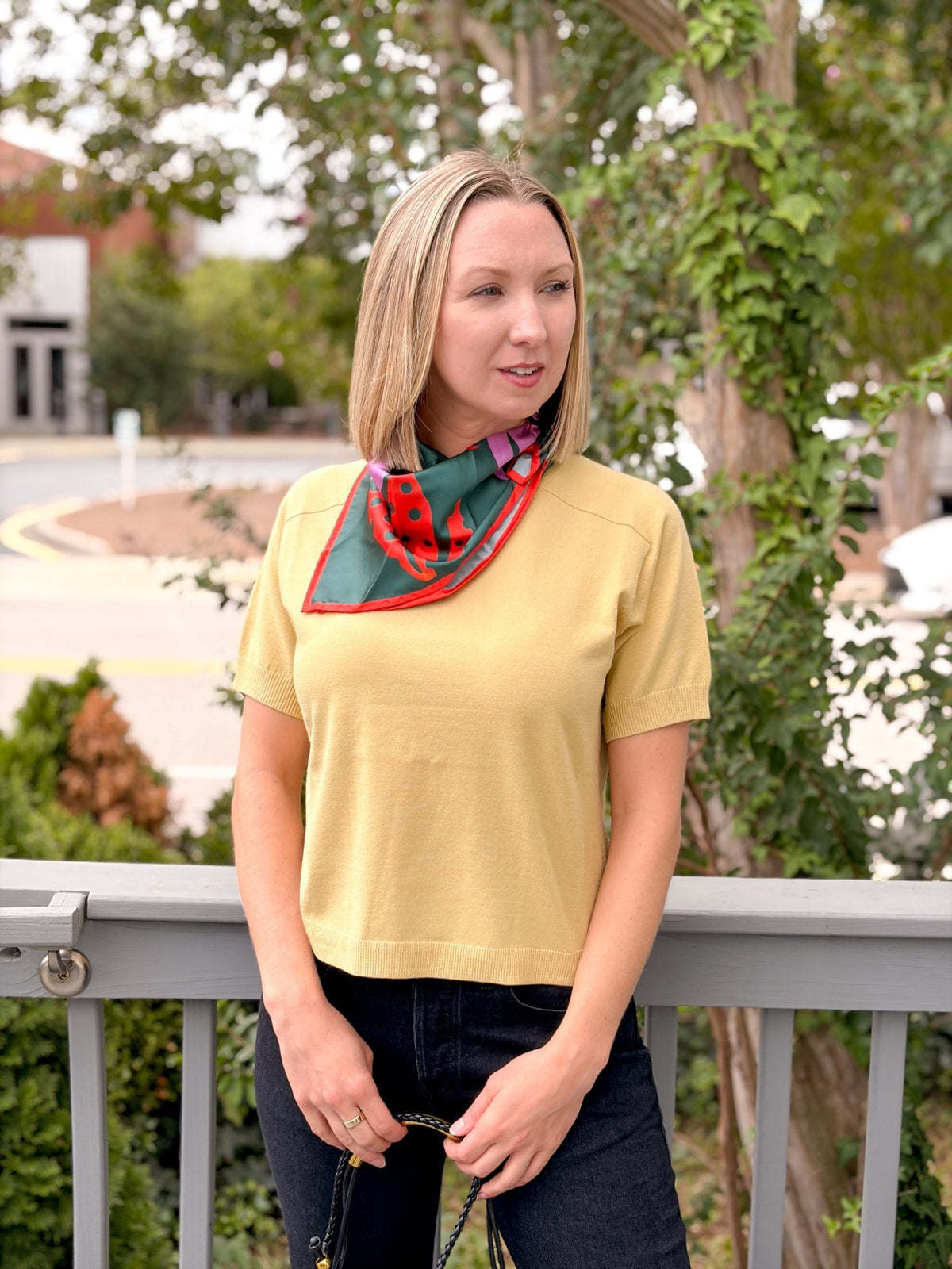 Rose & Lee Co Josie Top, Wheat short sleeve