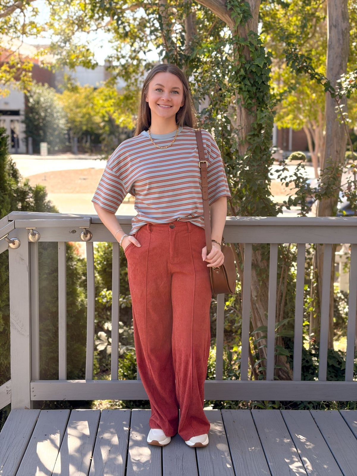 Rose & Lee Co Judy Pants, Orange Rust Pants