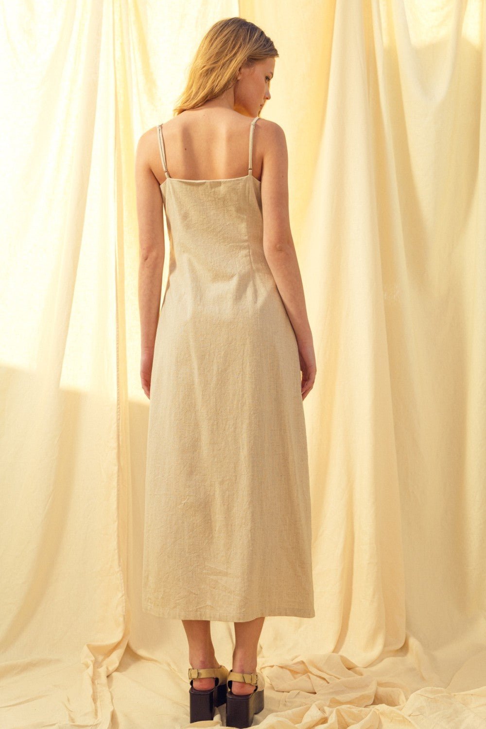Rose & Lee Co Juliet Dress, Oatmeal Casual Dresses
