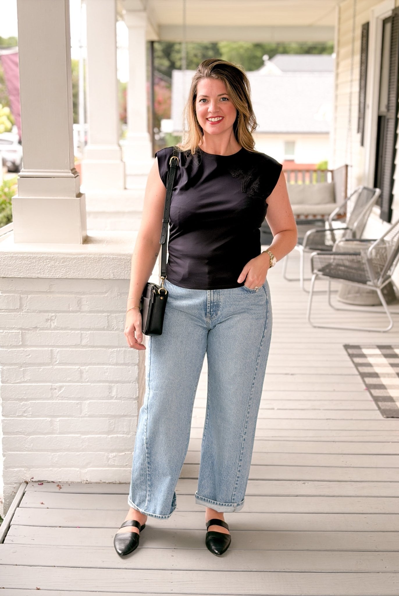 Rose & Lee Co Barrel Twist Jeans, Medium Denim Denim