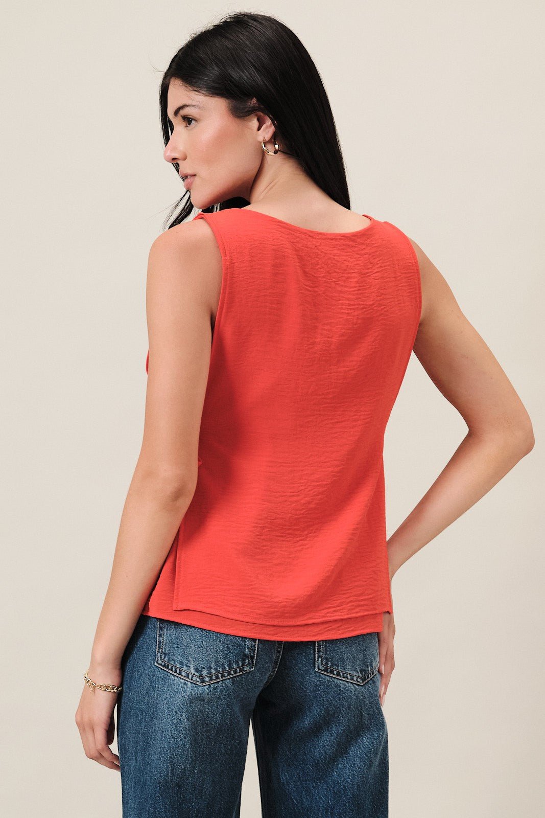 Rose & Lee Co Kadence Top, Orange Work Tops