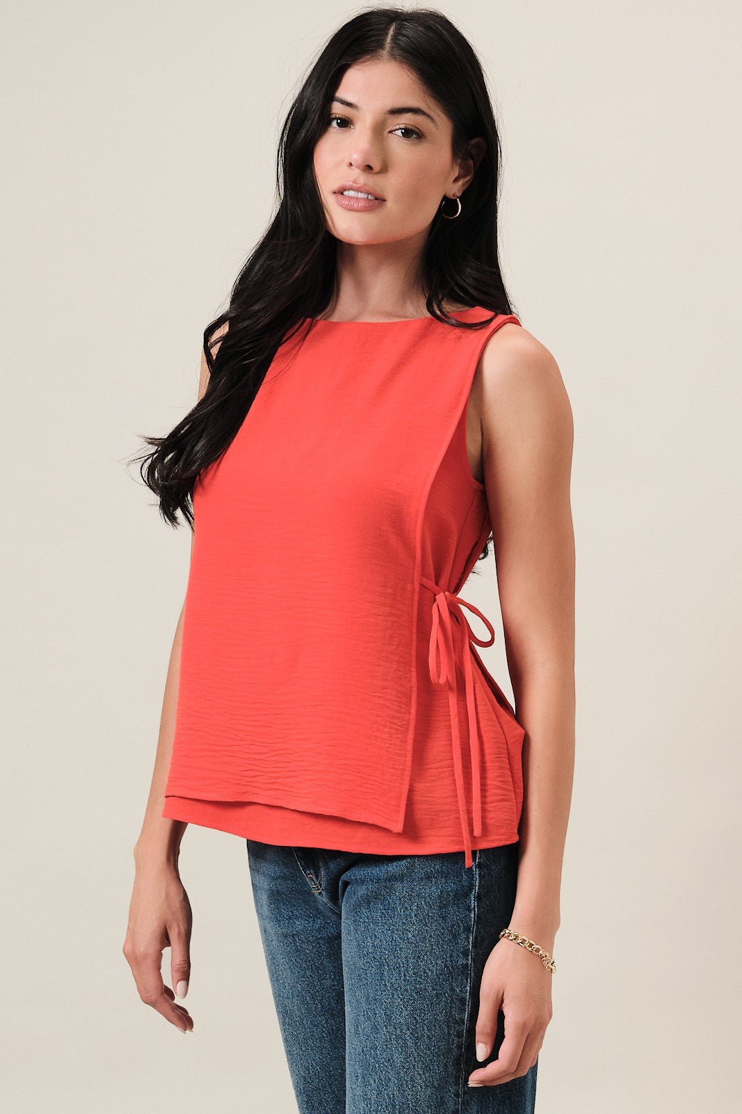 Rose & Lee Co Kadence Top, Orange Work Tops