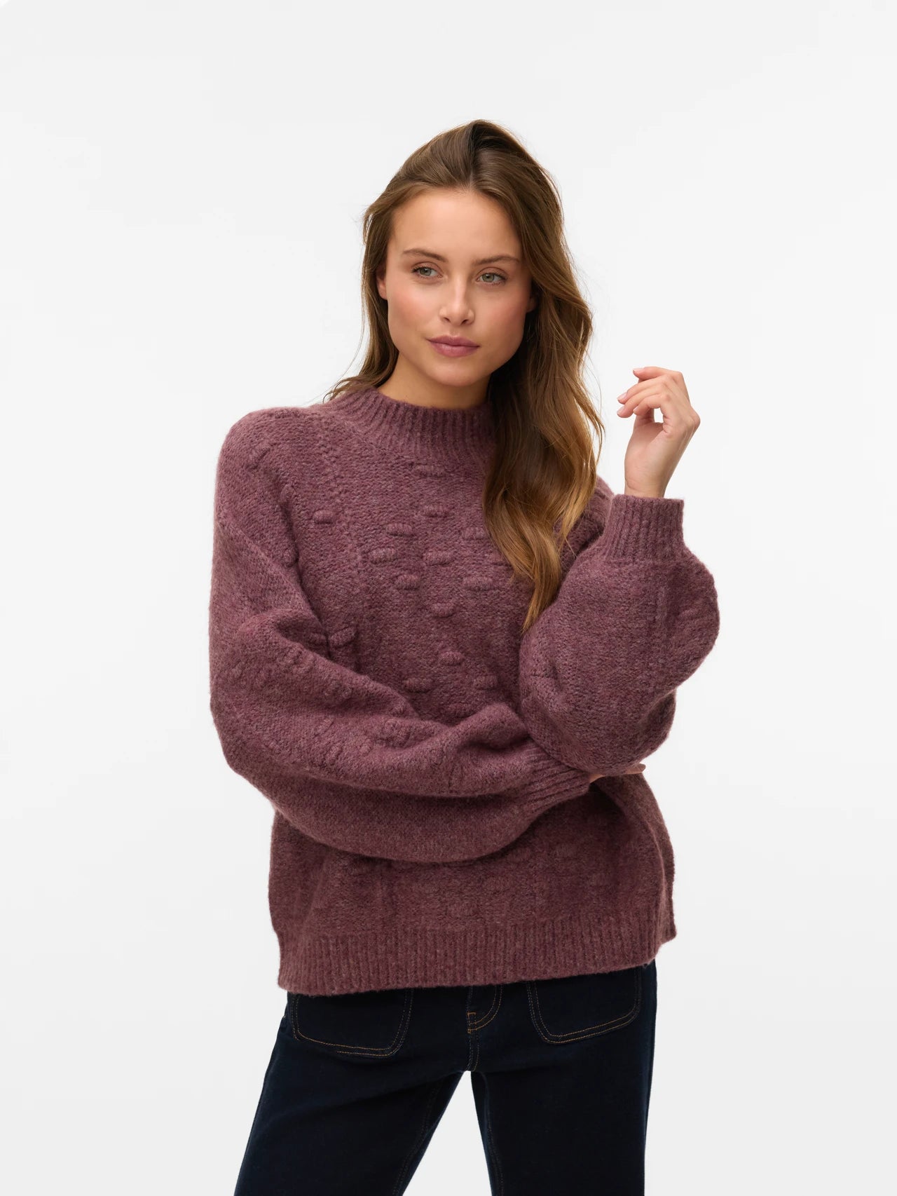 plum colored sweater