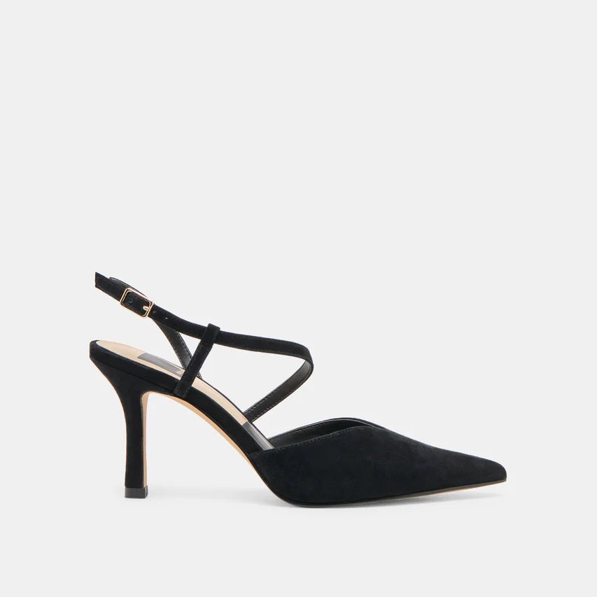 Rose & Lee Co Kamra Heels, Onyx Suede by Dolce Vita Accessories