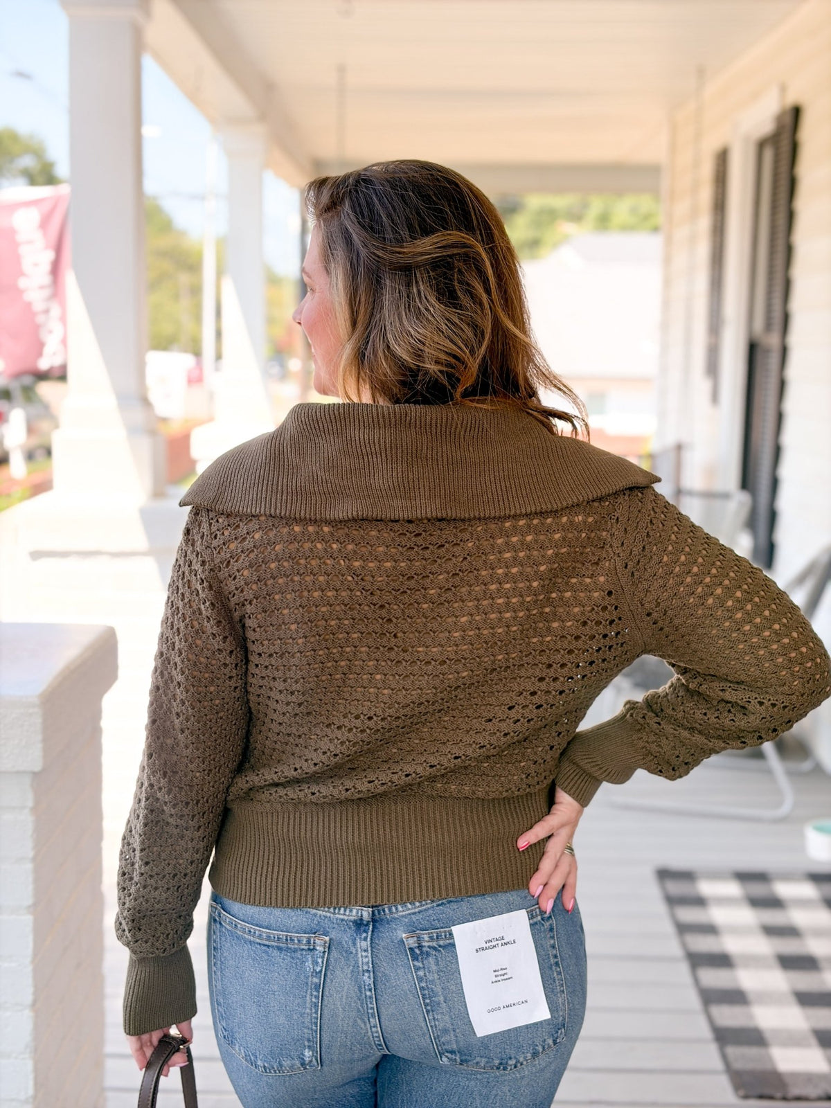 Rose & Lee Co Kimberly Cardigan, Olive Cardigan