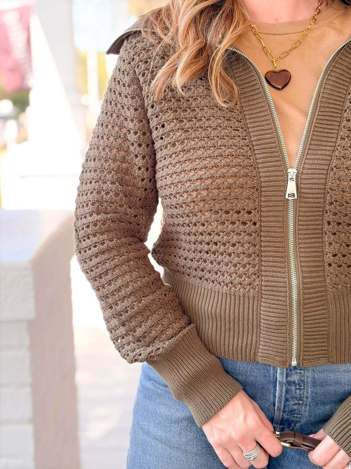 Rose & Lee Co Kimberly Cardigan, Olive Cardigan