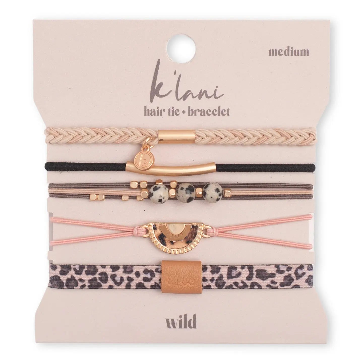 Rose & Lee Co Hair Tie Bracelet Set, Wild Hair