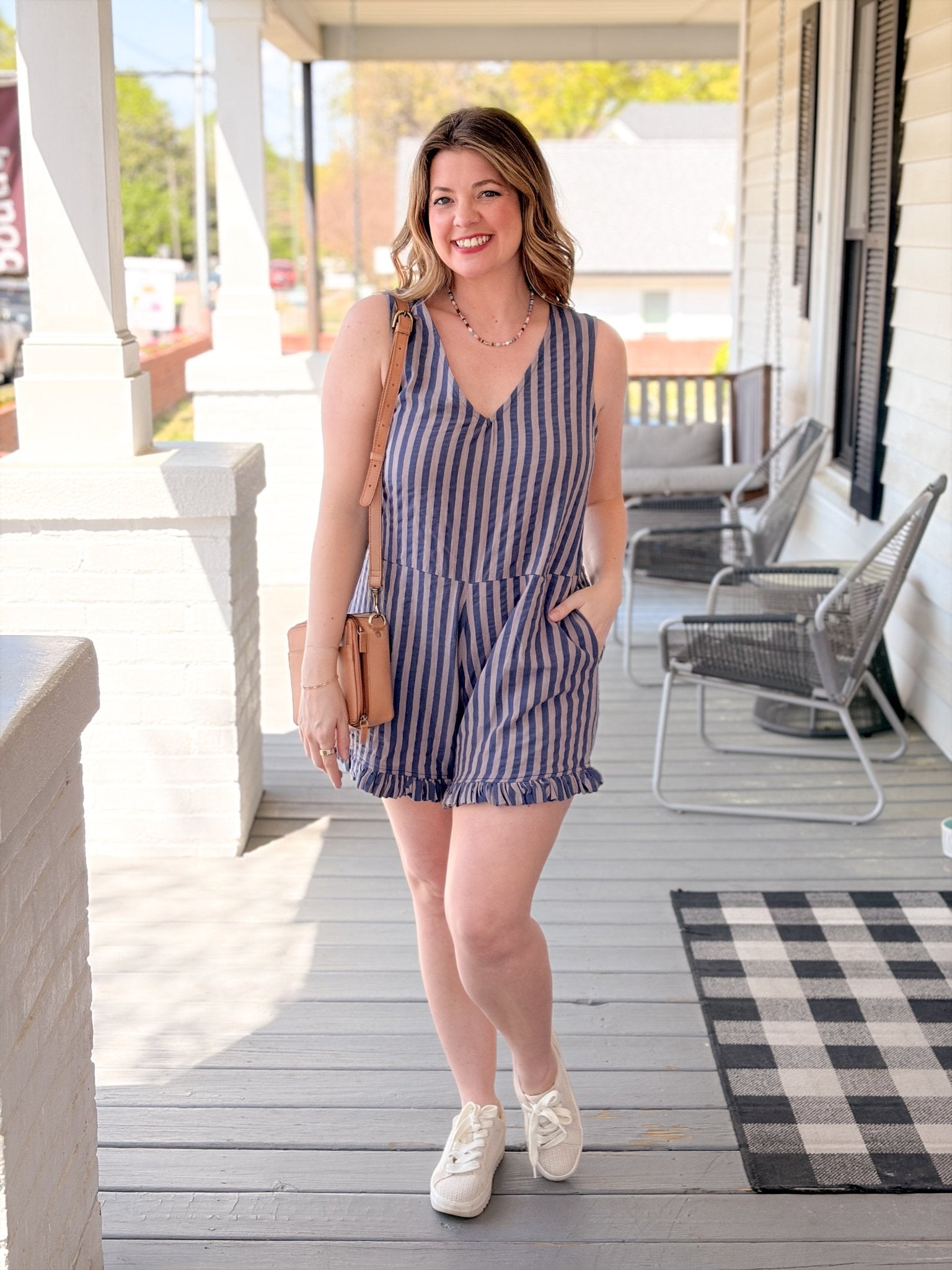 Rose & Lee Co Heaven Romper, Indigo/Tearose Romper