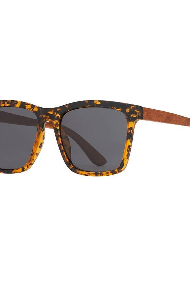 Rose & Lee Co Koa Sunglasses, Tortoise + Walnut + Wood + Smoke Polarized Accessories