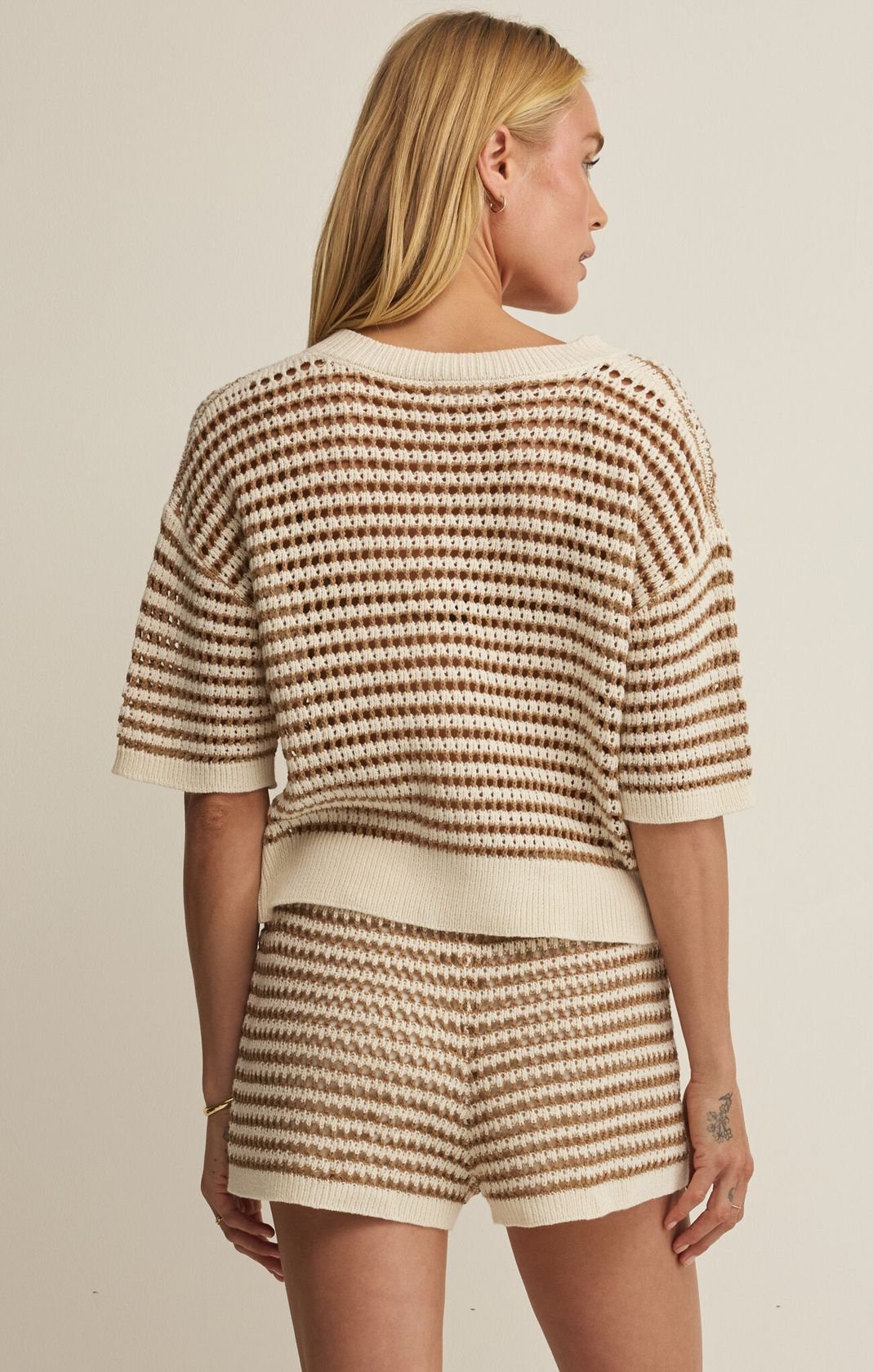 Rose & Lee Co Kylo Top, Taro by Z Supply short sleeve