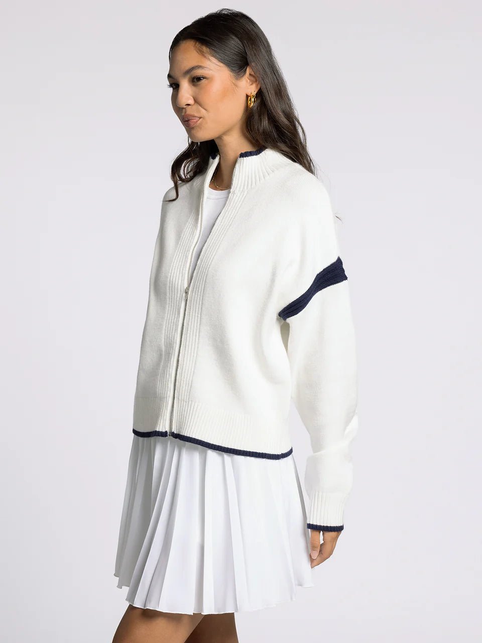 Rose & Lee Co Lanette Jacket, Ivory/Navy Jackets
