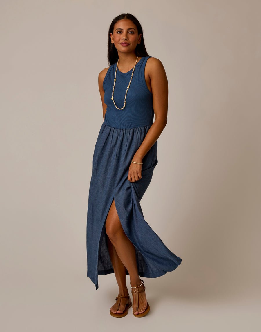 Rose & Lee Co Lark Dress, Captain Chambray Casual Dresses