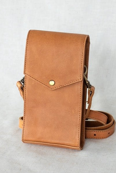Rose & Lee Co Euro Phone Crossbody Bag, Camel Bags