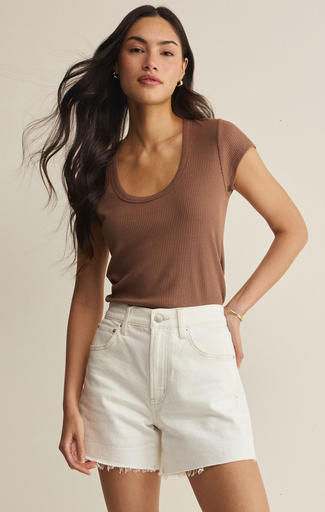 Rose & Lee Co Leisurely Tee, Palo Santo by Z Supply short sleeve