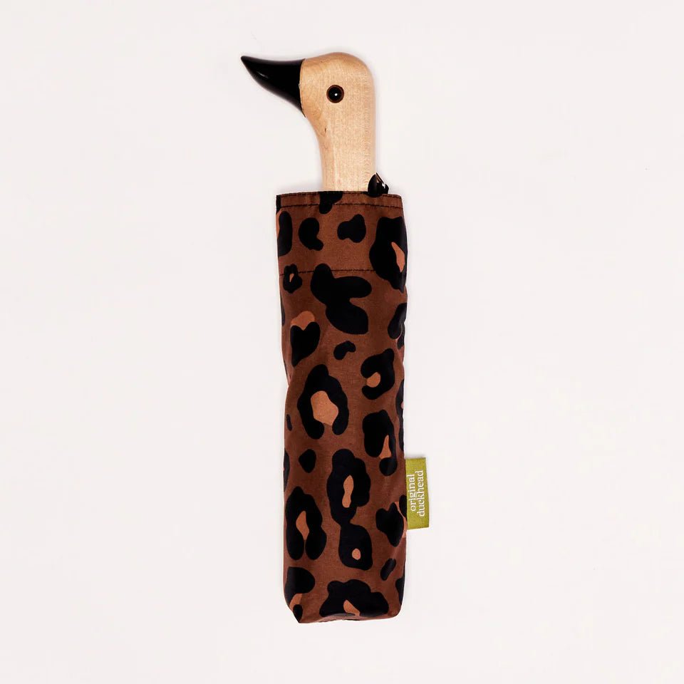 Rose & Lee Co Leopard Compact Eco-Friendly Duck Umbrella Accessories
