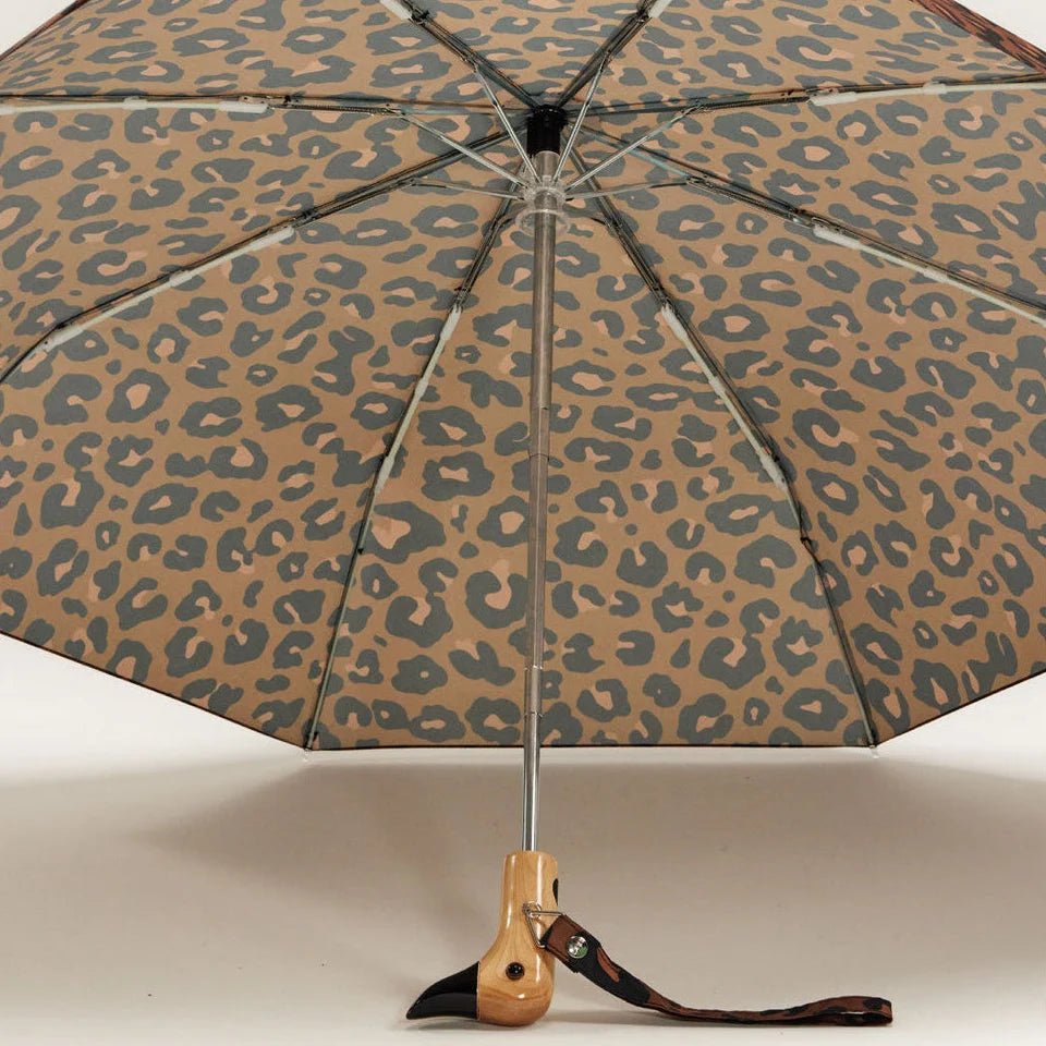 Rose & Lee Co Leopard Compact Eco-Friendly Duck Umbrella Accessories