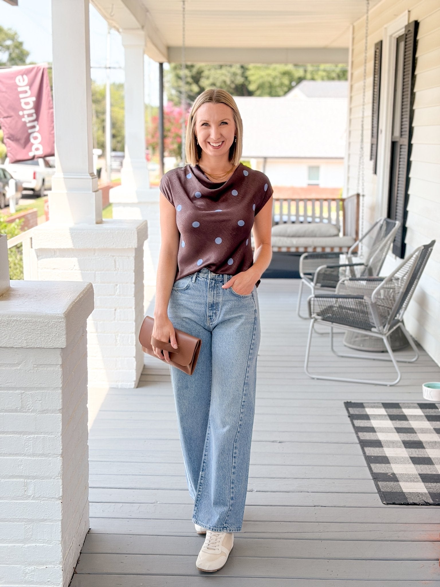 Rose & Lee Co Lila Top, Chocolate Work Tops