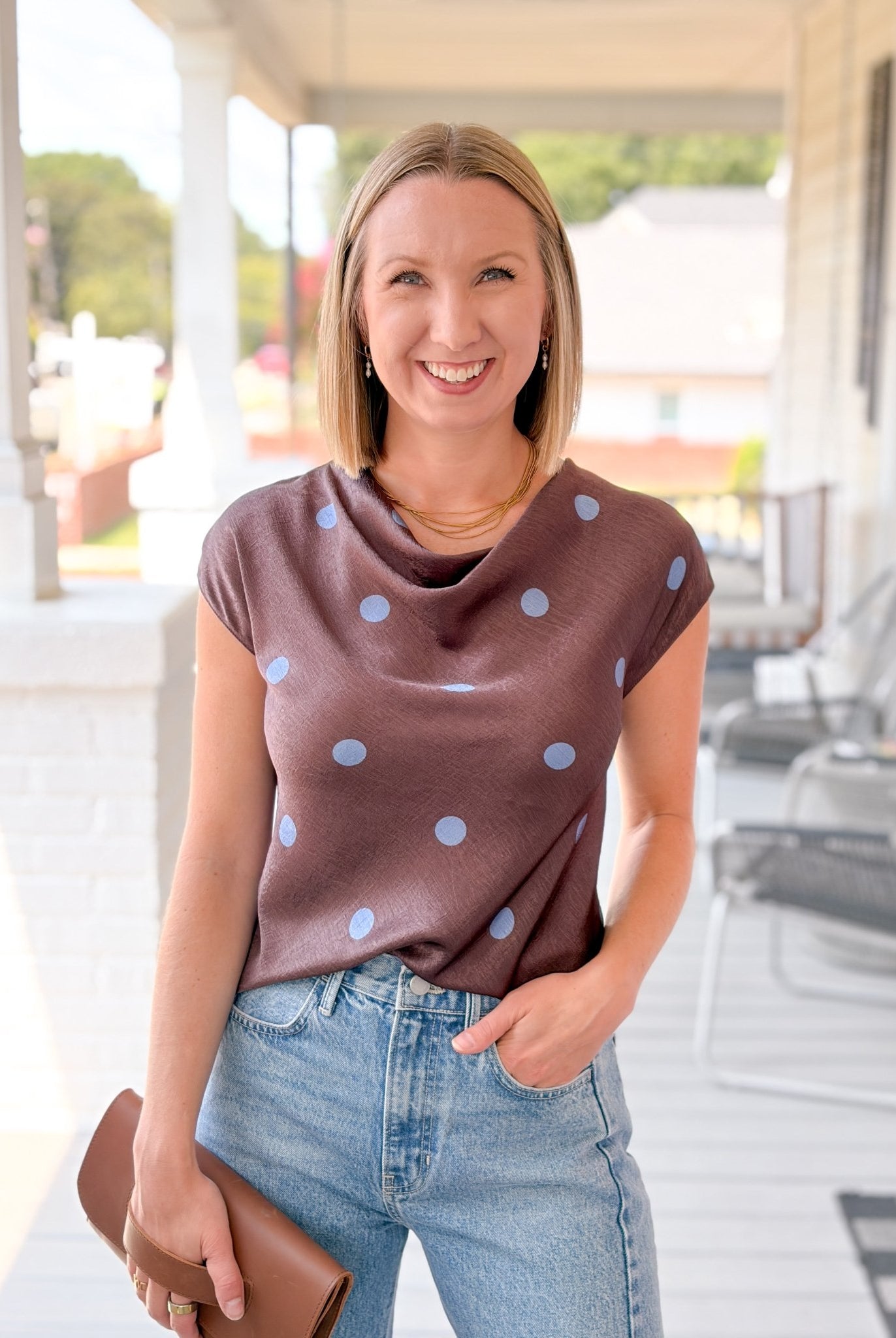 Rose & Lee Co Lila Top, Chocolate Work Tops