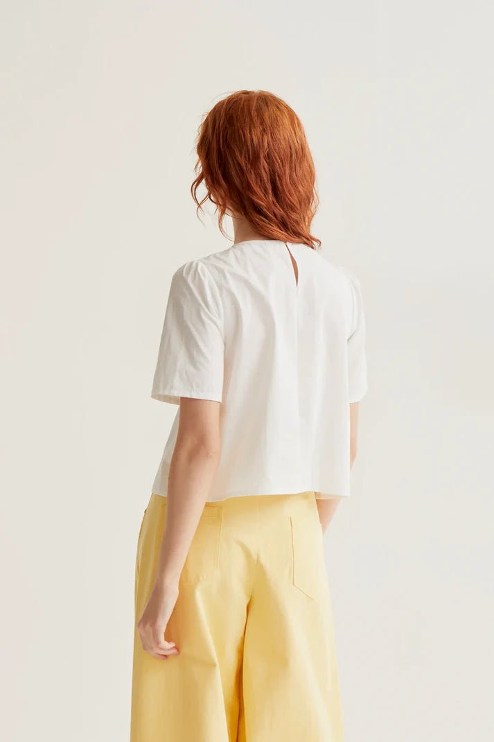 Rose & Lee Co Lillian Top, White Work Tops
