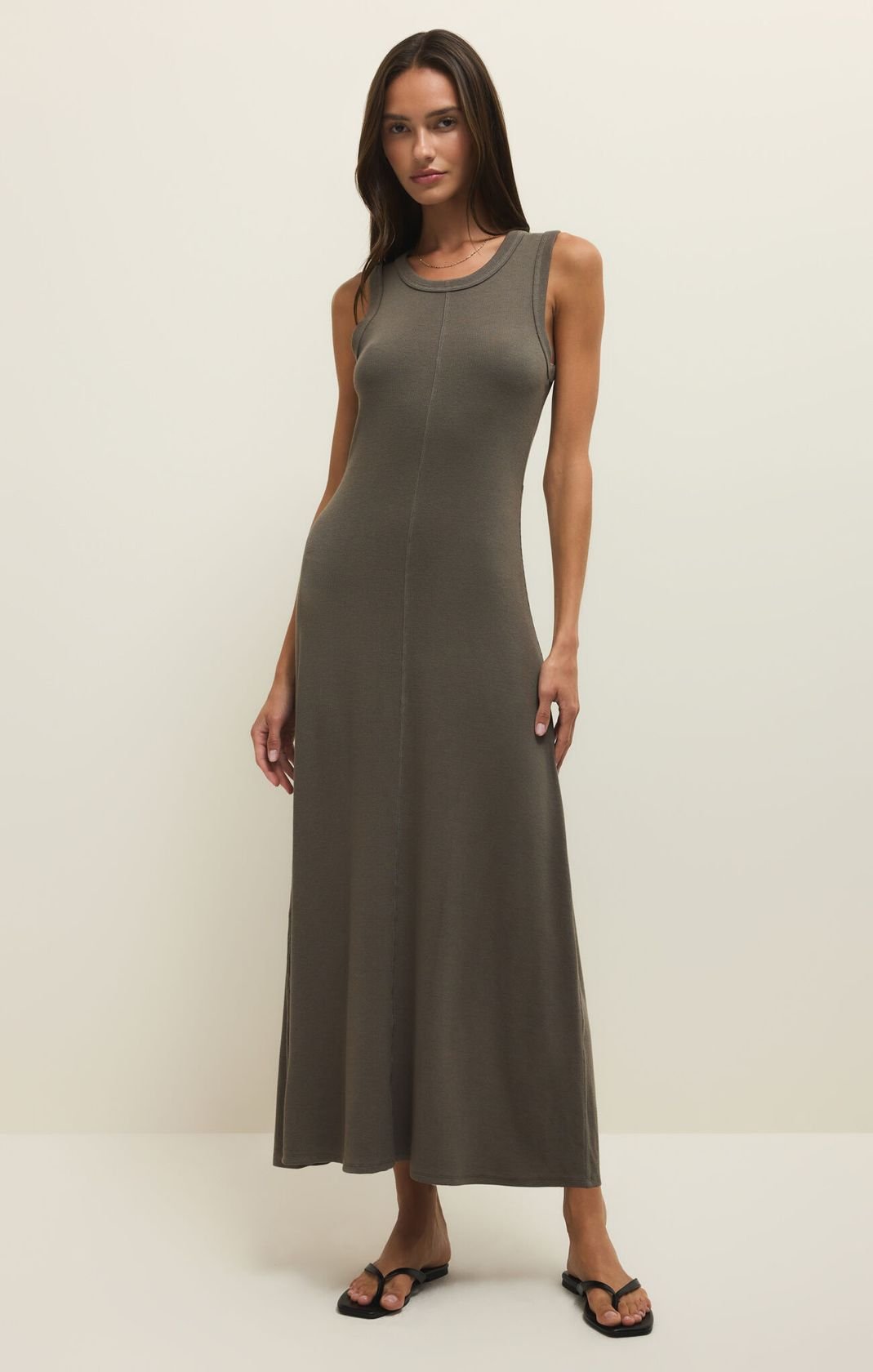 Rose & Lee Co Linden Dress, Khaki Green by Z Supply Casual Dresses