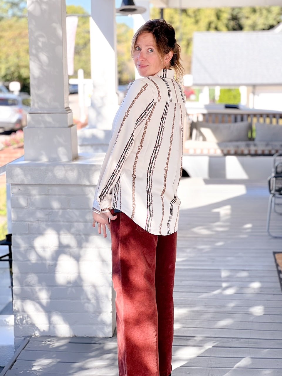 Rose & Lee Co Giana Top, Ivory/Multi unknown