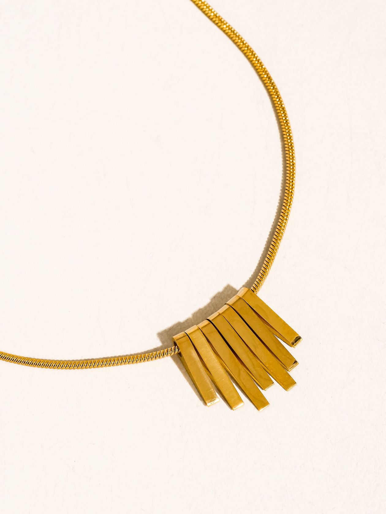 Rose & Lee Co Lorraine Bar Necklace, 18k Gold Necklaces