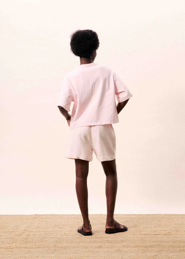 Rose & Lee Co Lolite Top, Pale Rose short sleeve