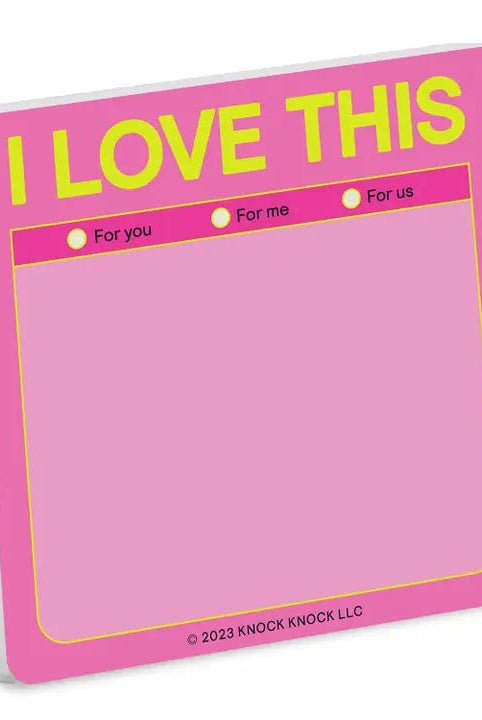 Rose & Lee Co I Love This Sticky Notes Stationery