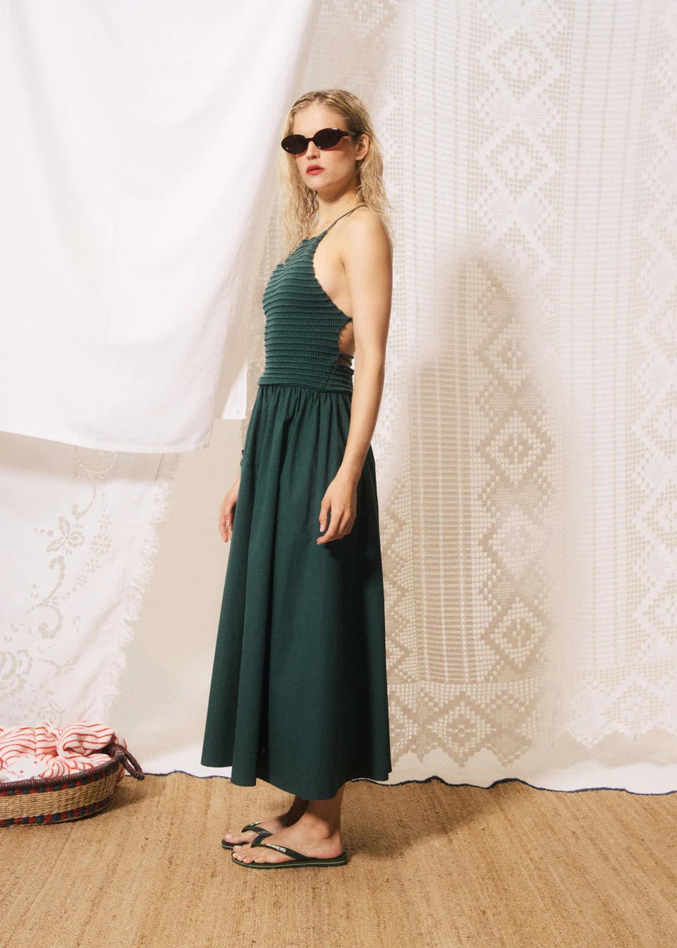 Rose & Lee Co Lucia Dress, Green Casual Dresses