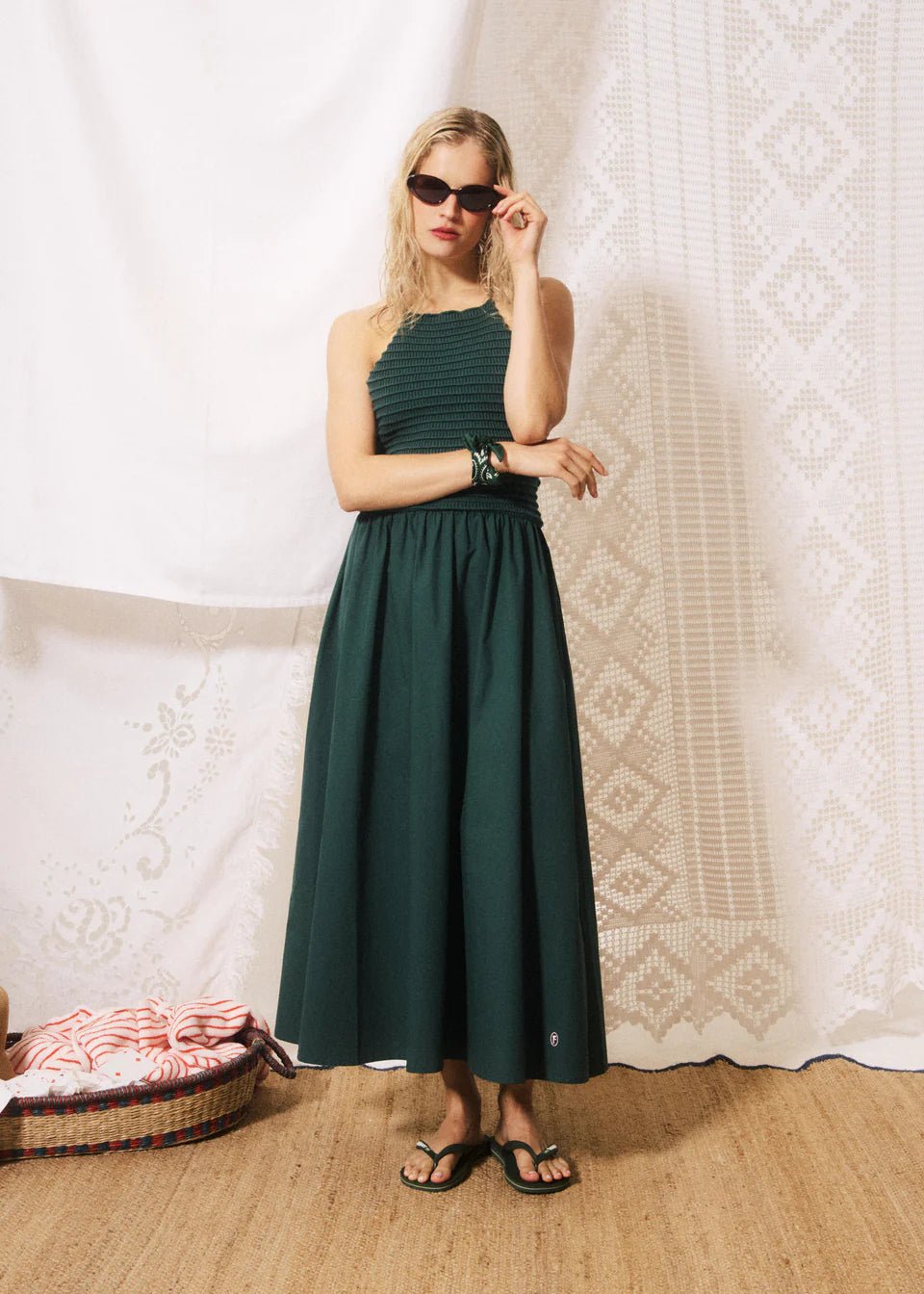 Rose & Lee Co Lucia Dress, Green Casual Dresses
