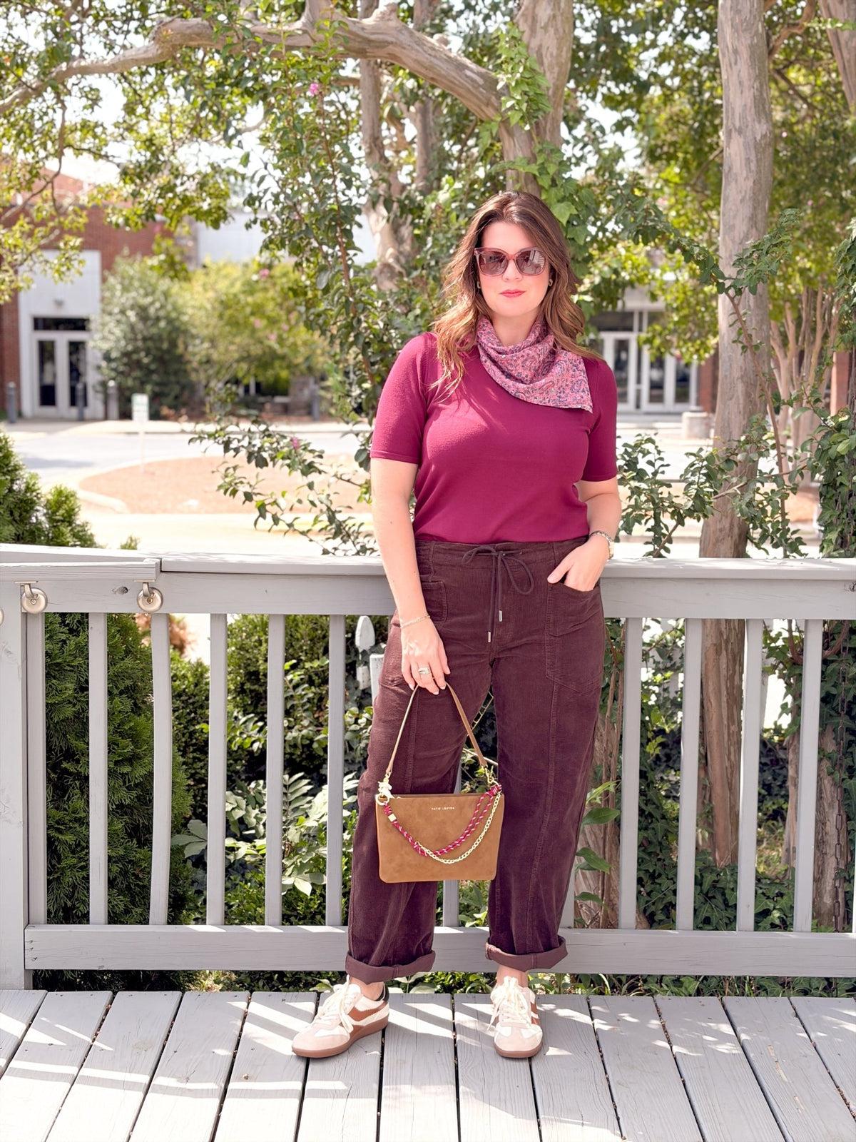 Rose & Lee Co Lulu Top, Rhododendron short sleeve