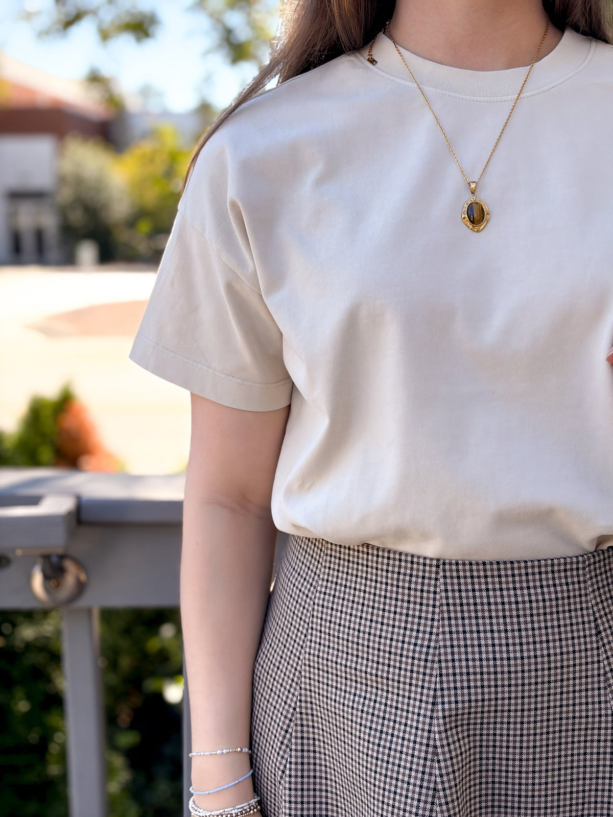 Rose & Lee Co Luxe Jersey Tee, Whitecap by Marine Layer short sleeve