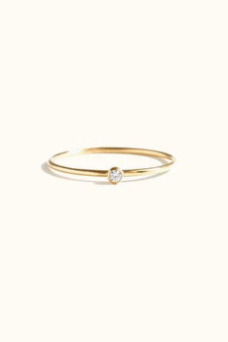 Rose & Lee Co Luz Petite Ring, Gold Rings