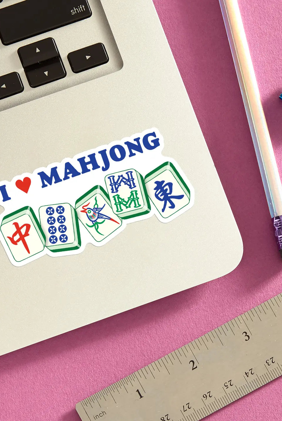 Rose & Lee Co I Heart Mahjong Sticker Stationary