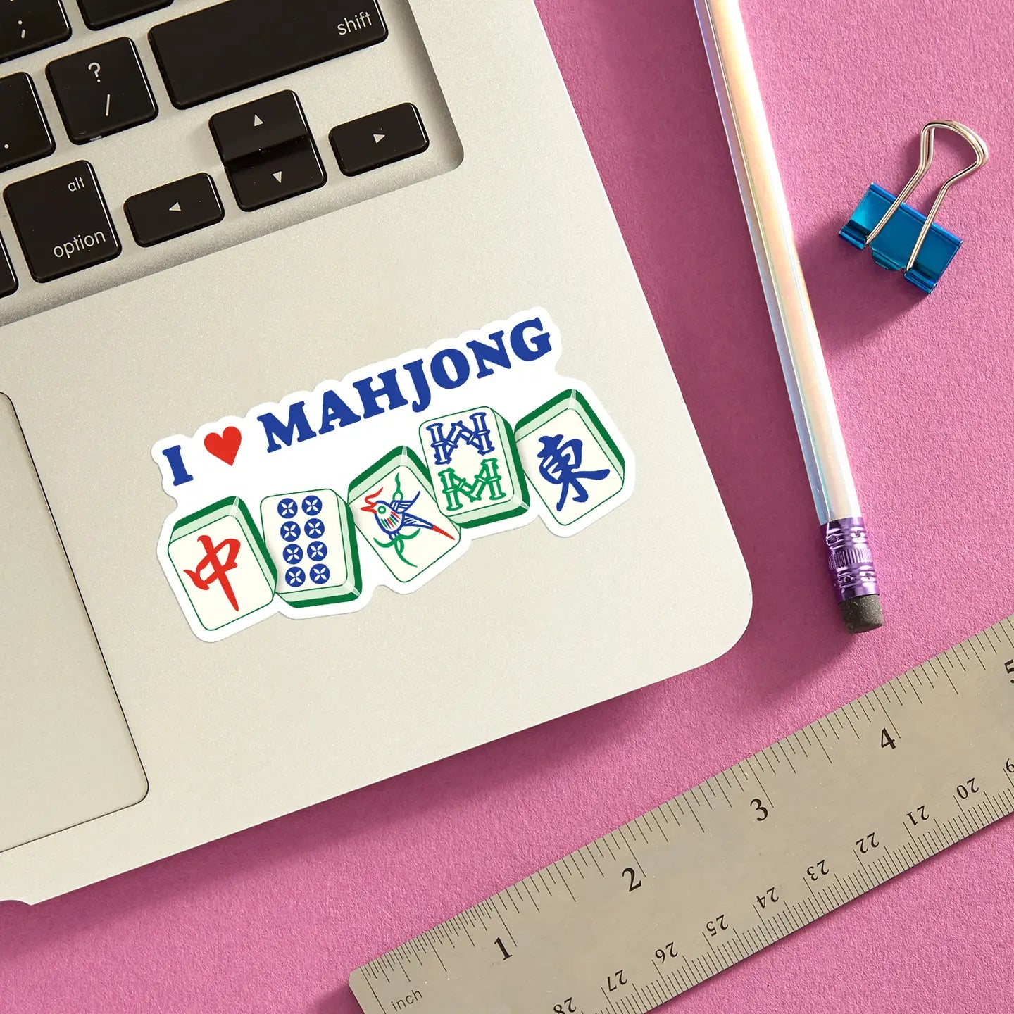 Rose & Lee Co I Heart Mahjong Sticker Stationary