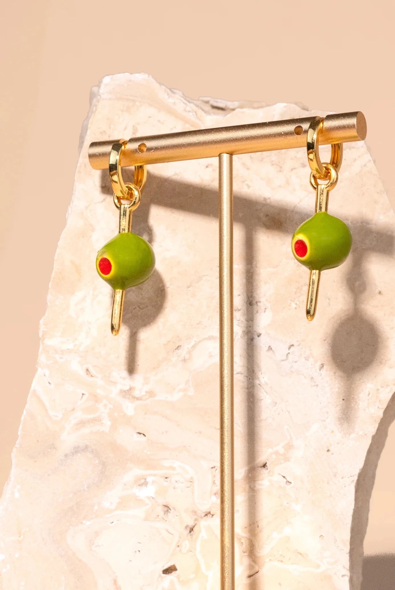 Rose & Lee Co Make It Dirty Hoops, 18K Gold Plated Earrings