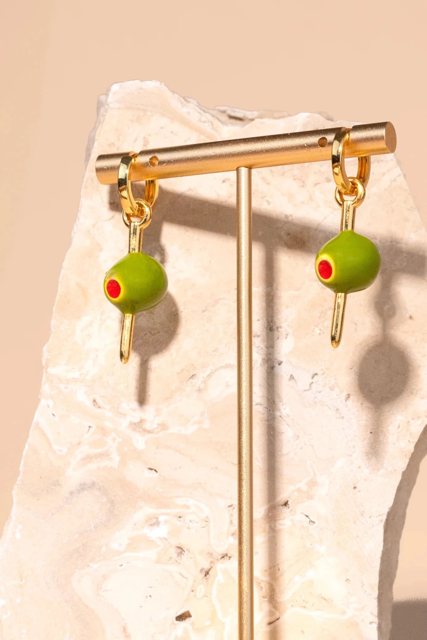 Rose & Lee Co Make It Dirty Hoops, 18K Gold Plated Earrings