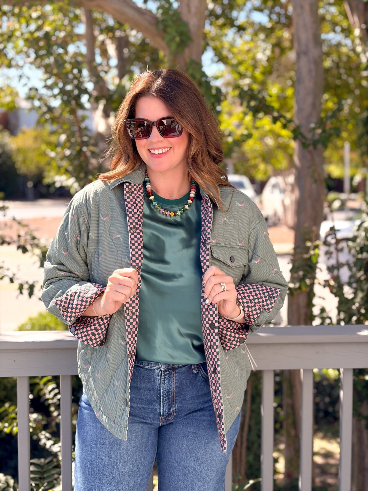 Rose & Lee Co Alexa Top, Teal Work Tops
