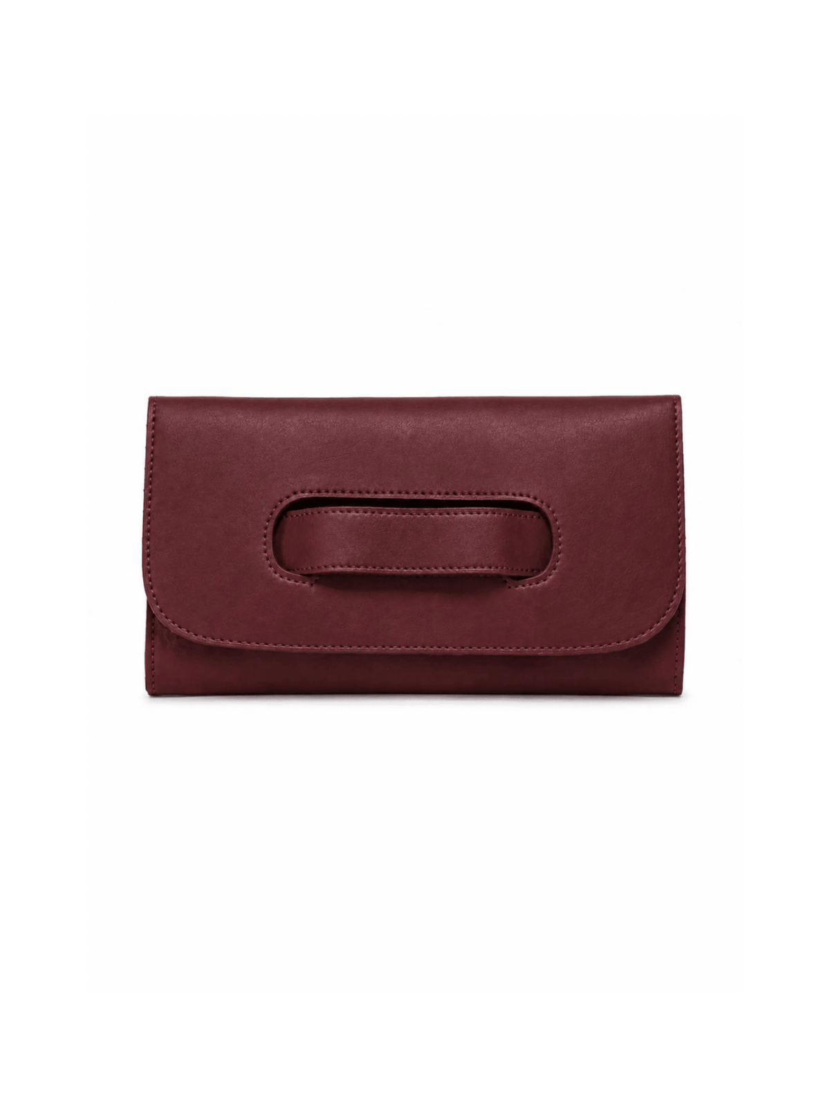Rose & Lee Co Mare Handle Clutch, Wine BAGS