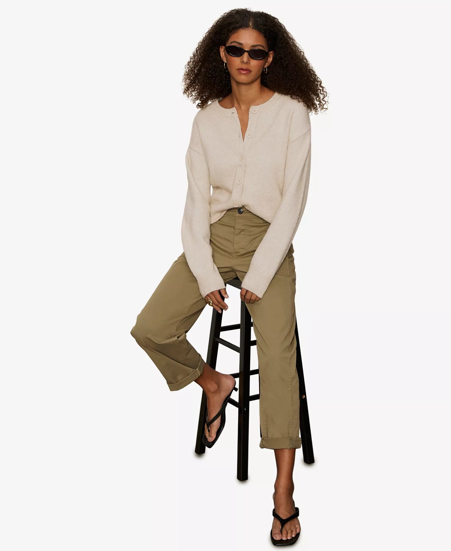 Rose & Lee Co Boyfriend Cruiser Pants, Covert Green by Sanctuary Pants