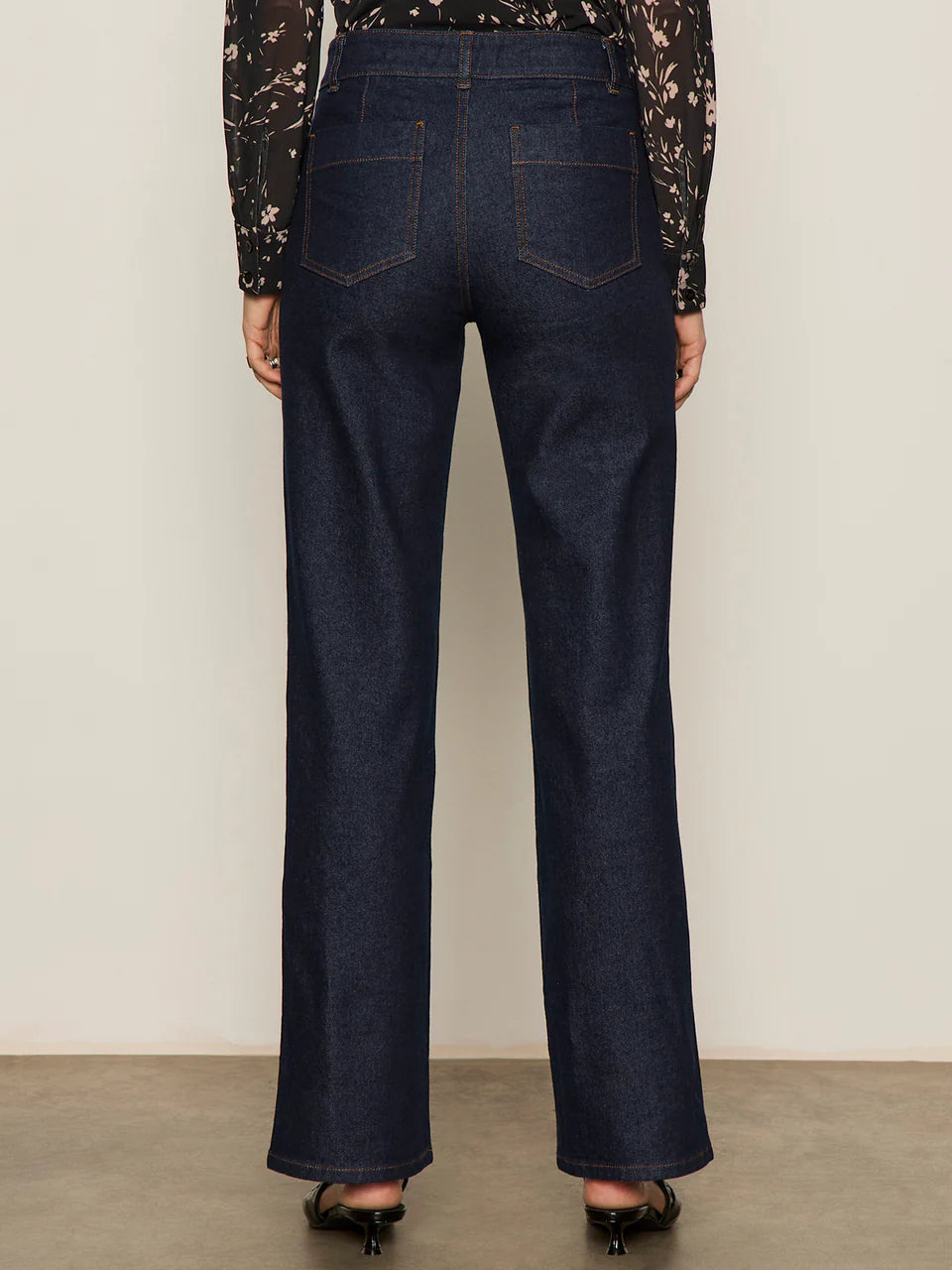 Dark Denim Straight Leg Jeans