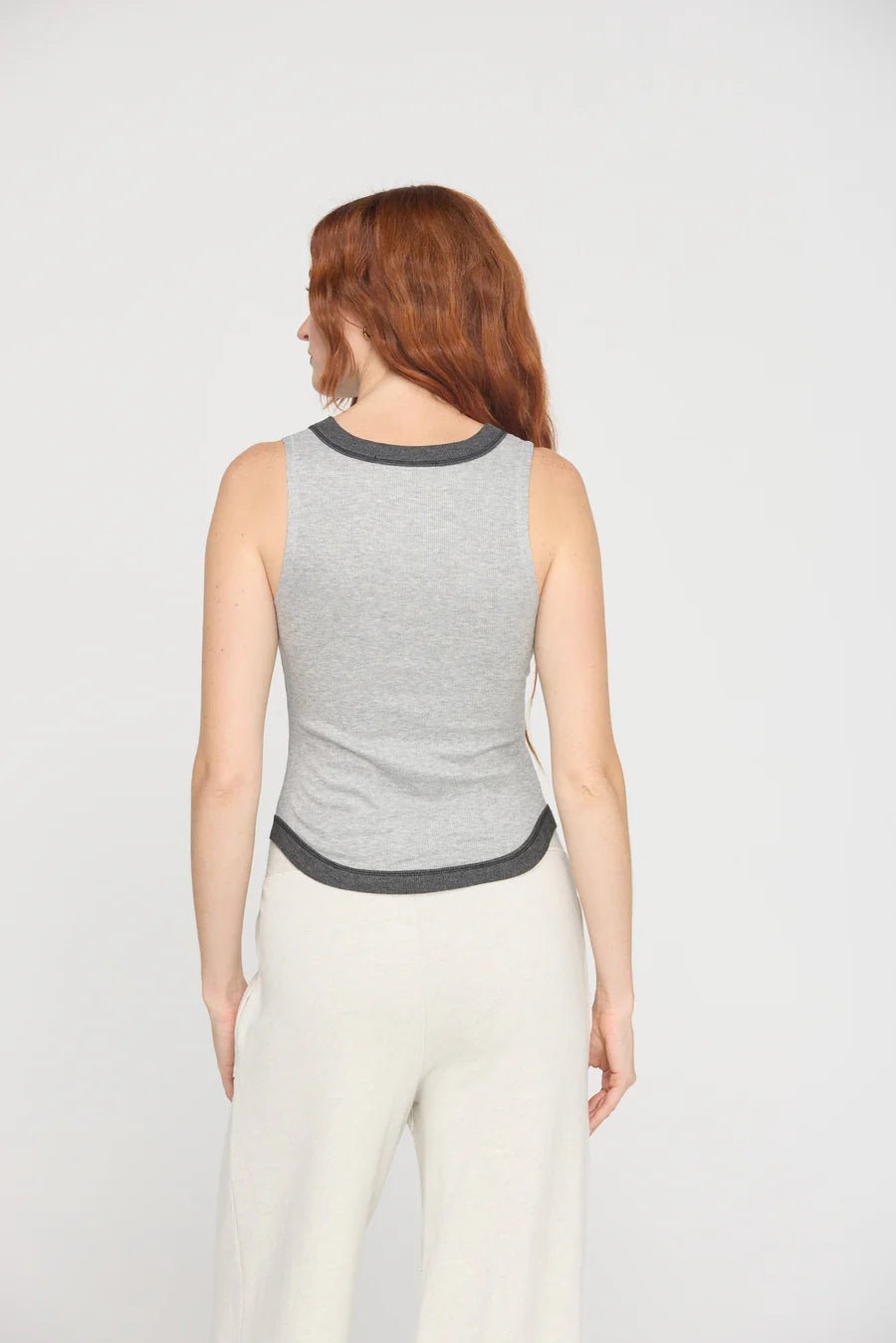 Rose & Lee Co Marine Tank, Heather Grey/Charcoal by Project Social T Tanks