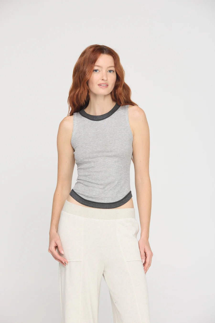 Rose & Lee Co Marine Tank, Heather Grey/Charcoal by Project Social T Tanks