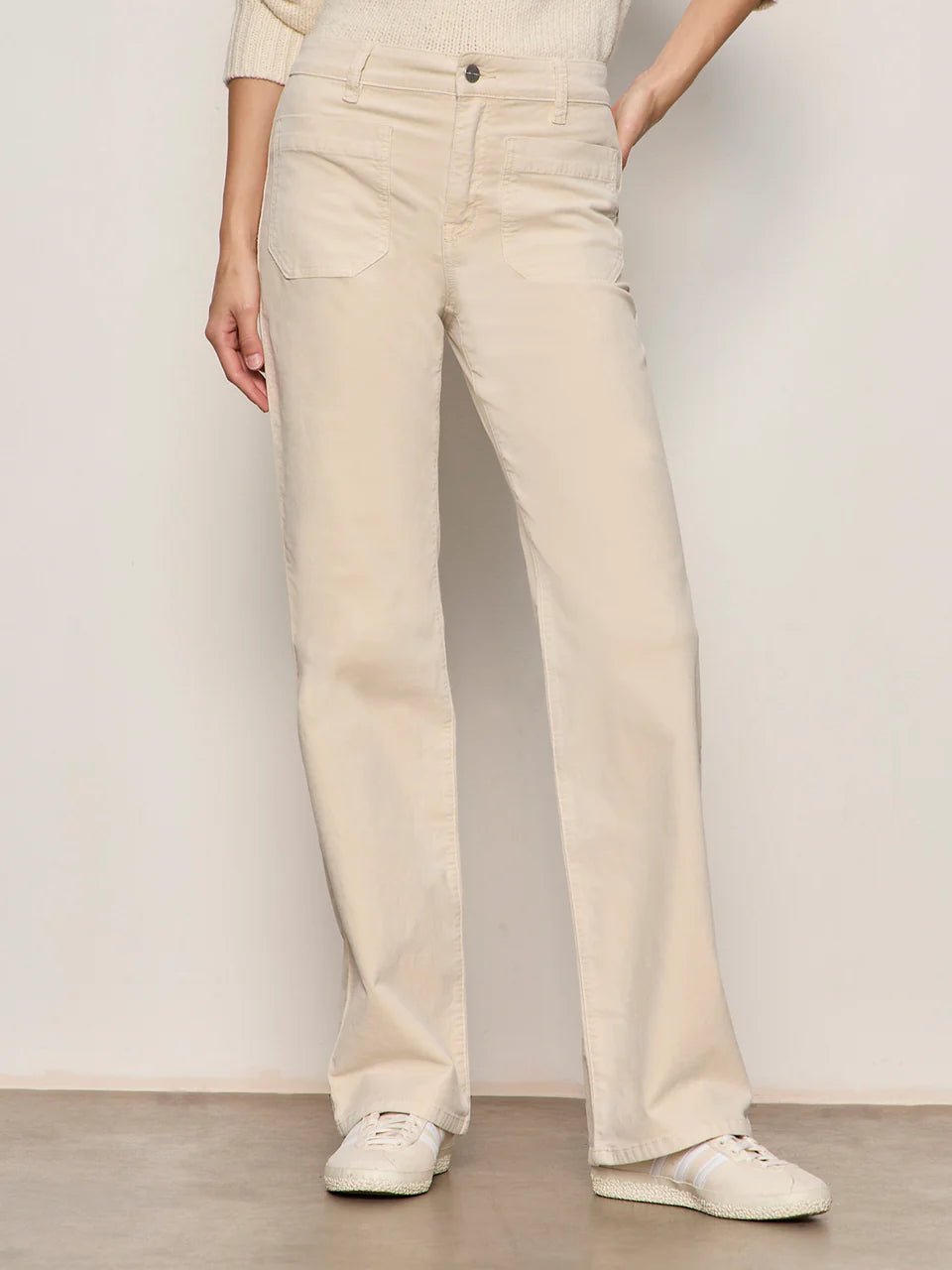 Rose & Lee Co Marine Velvet Pants, Vanilla Creme by Sanctuary Pants