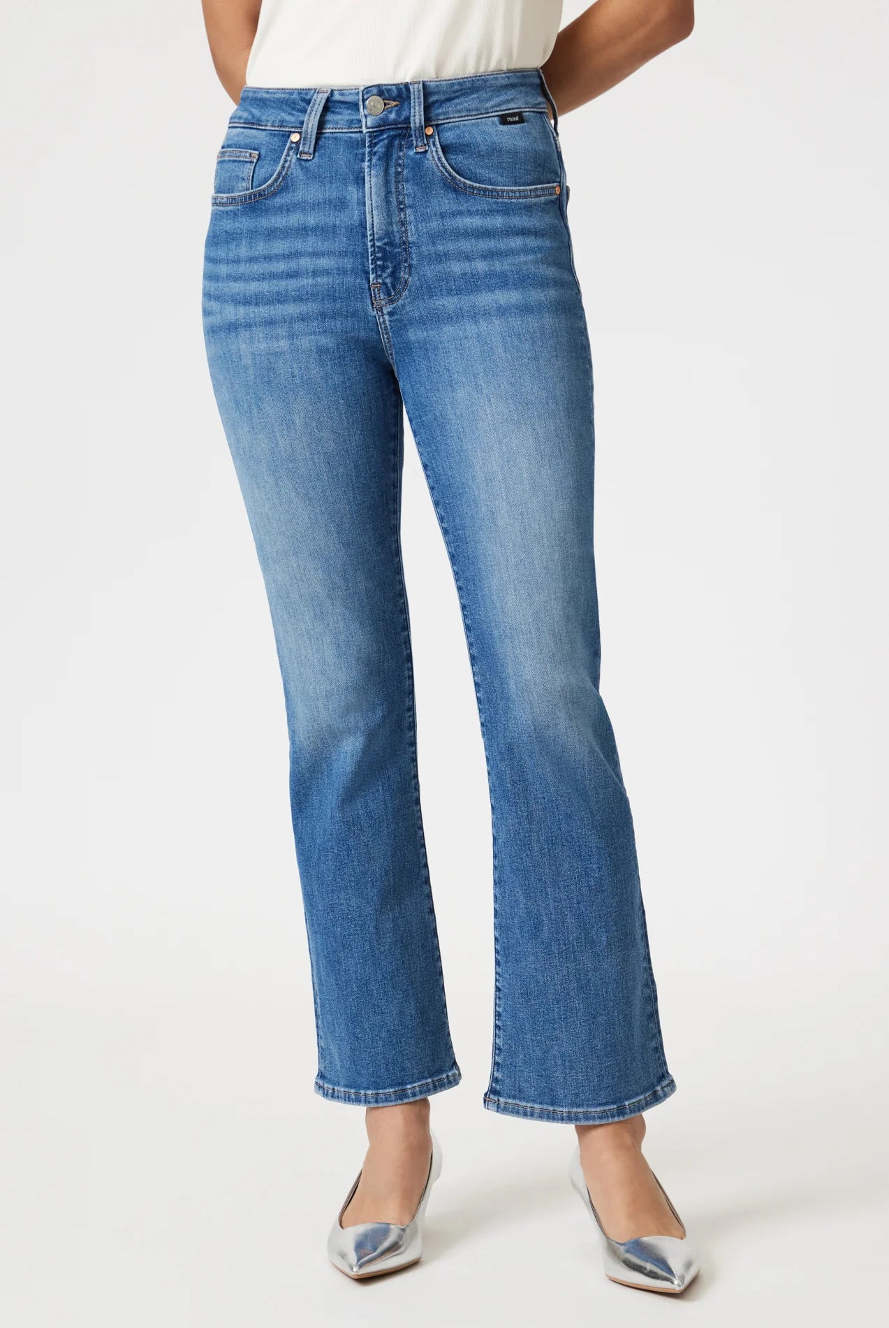 Rose & Lee Co Anika Jeans, Mid Brushed Flex Blue by Mavi Jeans Denim