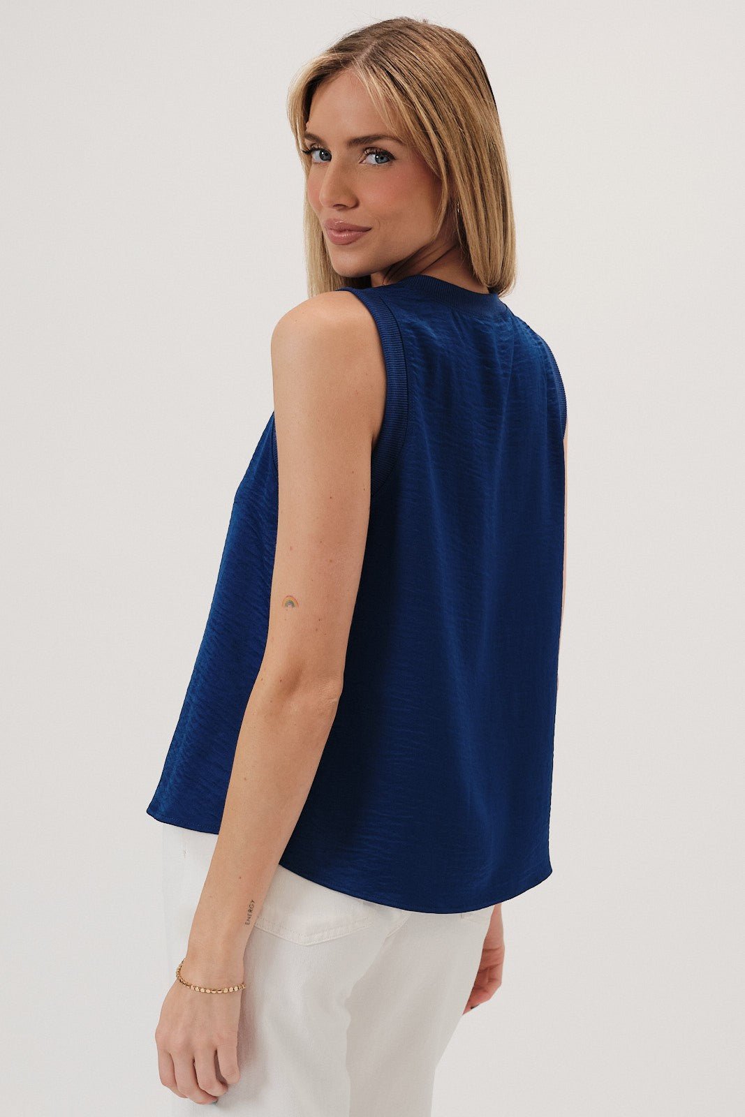 Rose & Lee Co Mavis Top, Royal Blue Work Tops