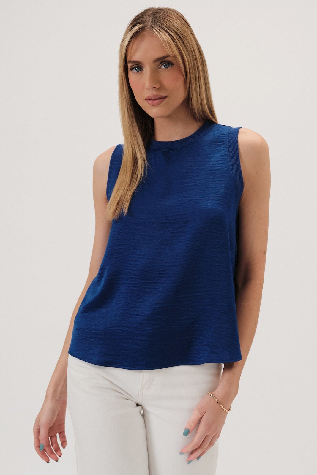 Rose & Lee Co Mavis Top, Royal Blue Work Tops