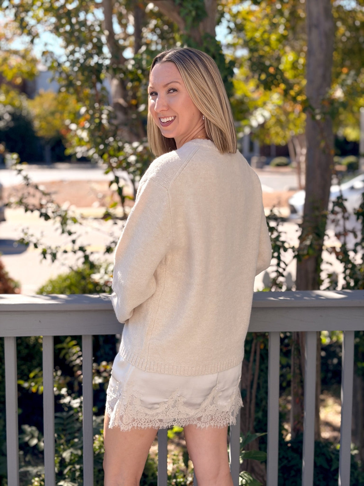 Rose & Lee Co Chill Mode Sweater, Frosted Pearl by Z Supply Sweaters