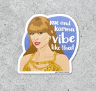me and karma taylor swift sticker ethical boutique apex nc